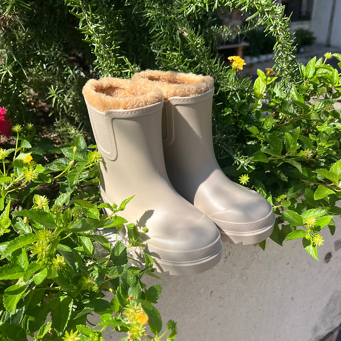 Stivaletto in gomma con pelo Igor shoes beige