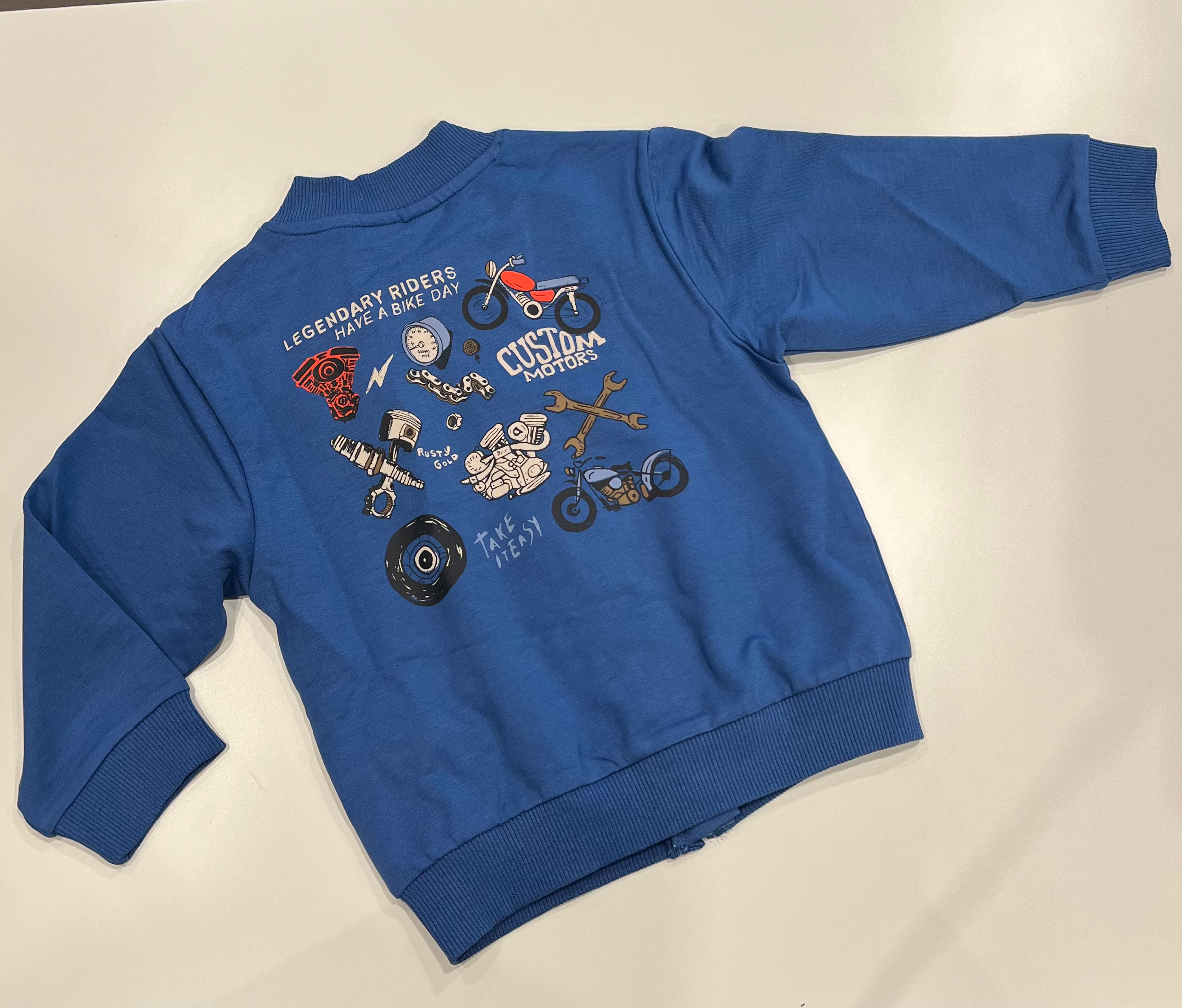 Tuta custom motore blu