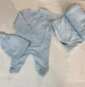 Tutina nascita con piedini apertura a kimono nursery