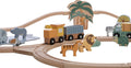 Pista in legno con animali