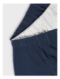 Set 3 pz boxer in cotone grigio/blu