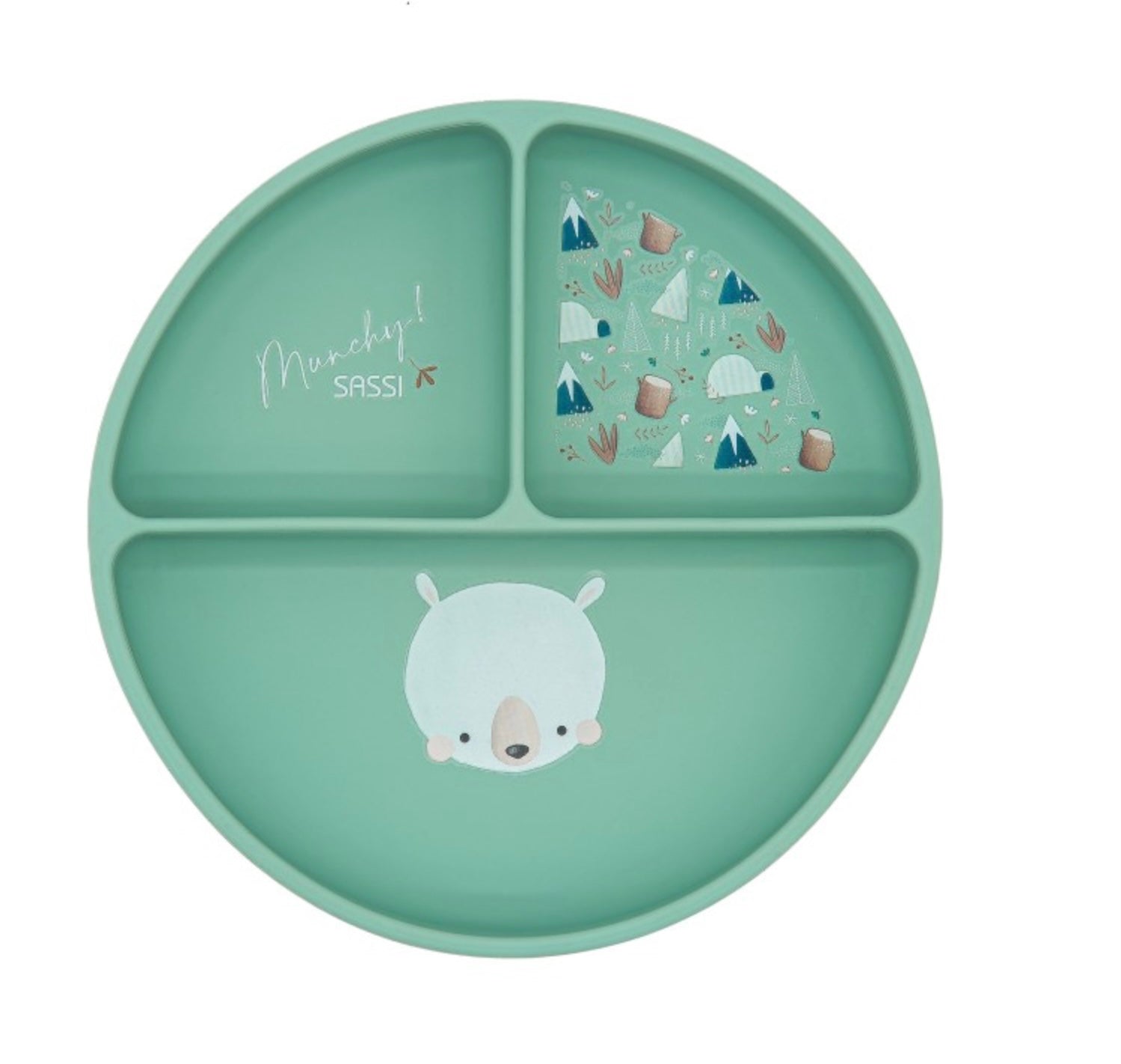 Piatto in silicone con ventosa