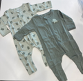 Set 2 pz tutina con zip elefanti