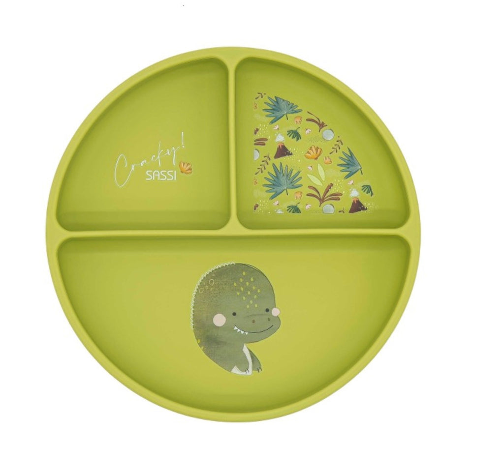 Piatto in silicone con ventosa