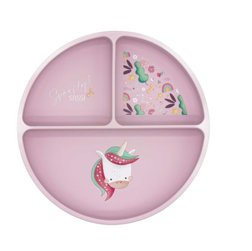 Piatto in silicone con ventosa