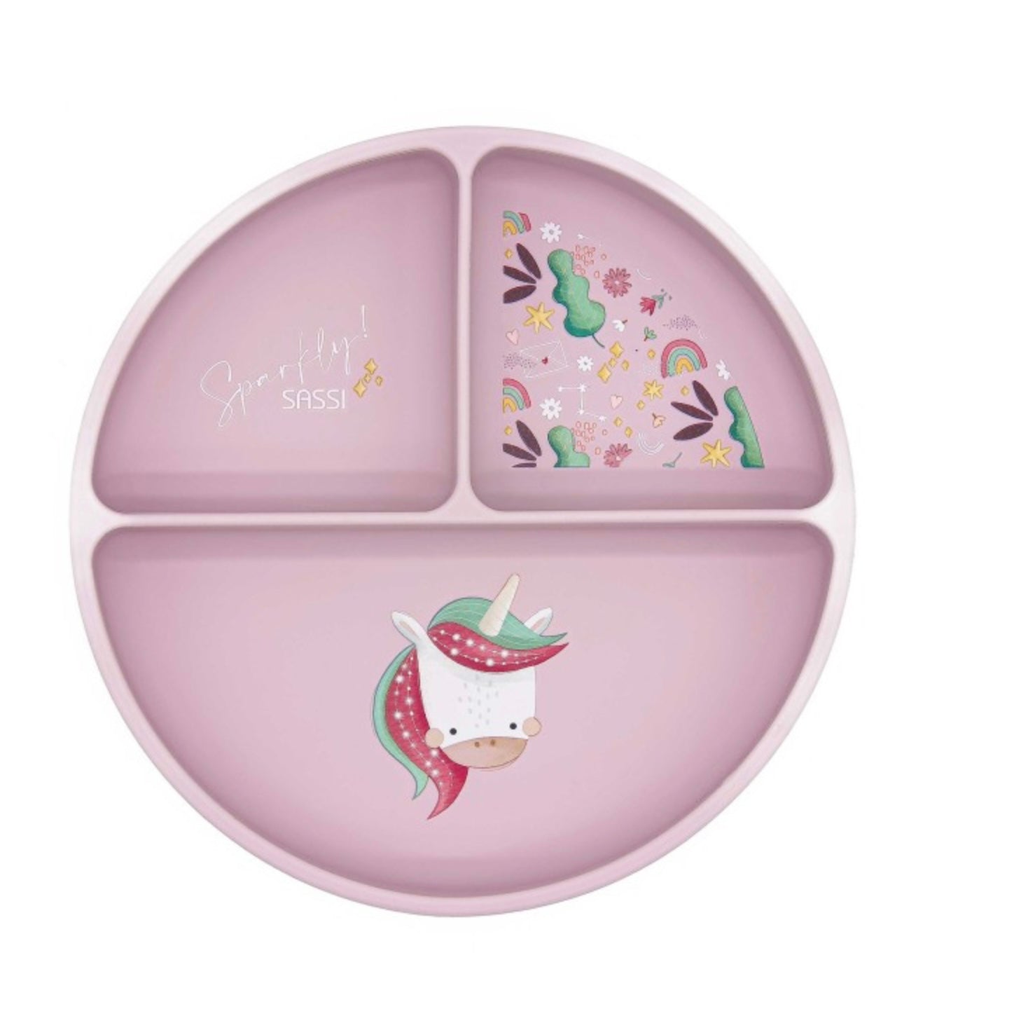 Piatto in silicone con ventosa