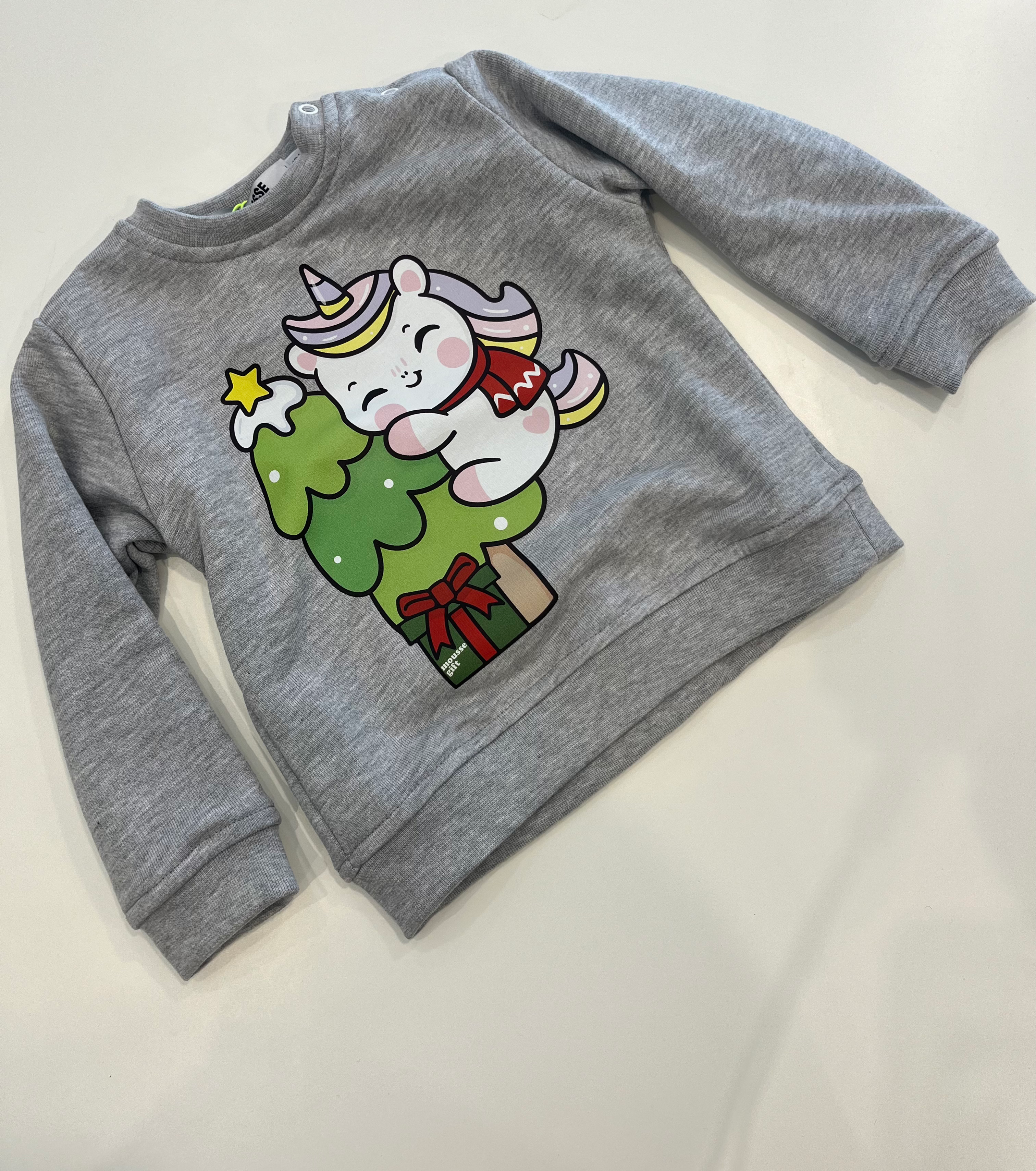 Felpa Natale unicorno baby