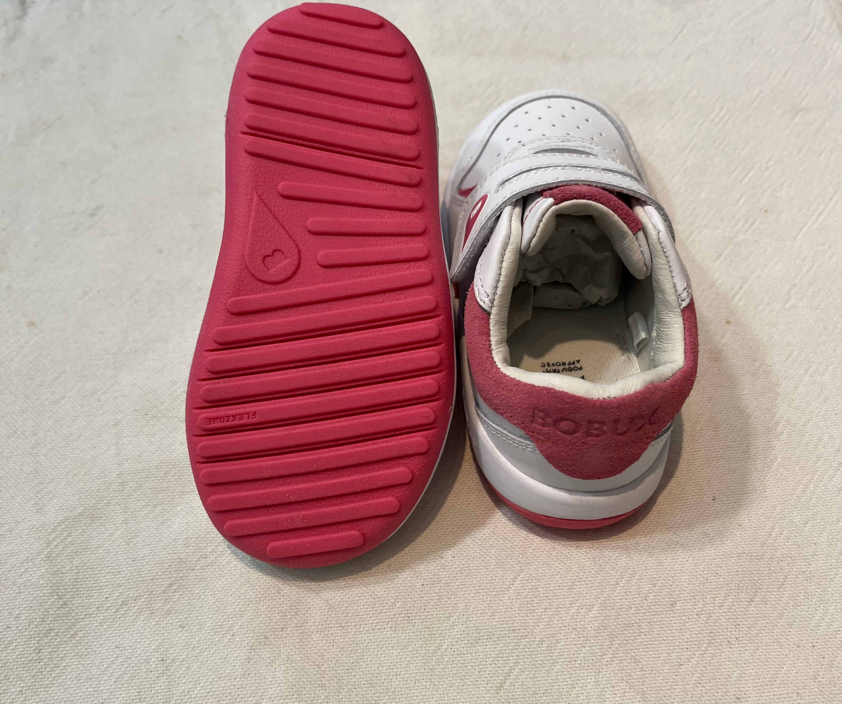 Bobux I walk baseline bianca e rosa