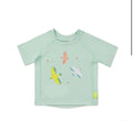 t-shirt anti uv uccellini verde