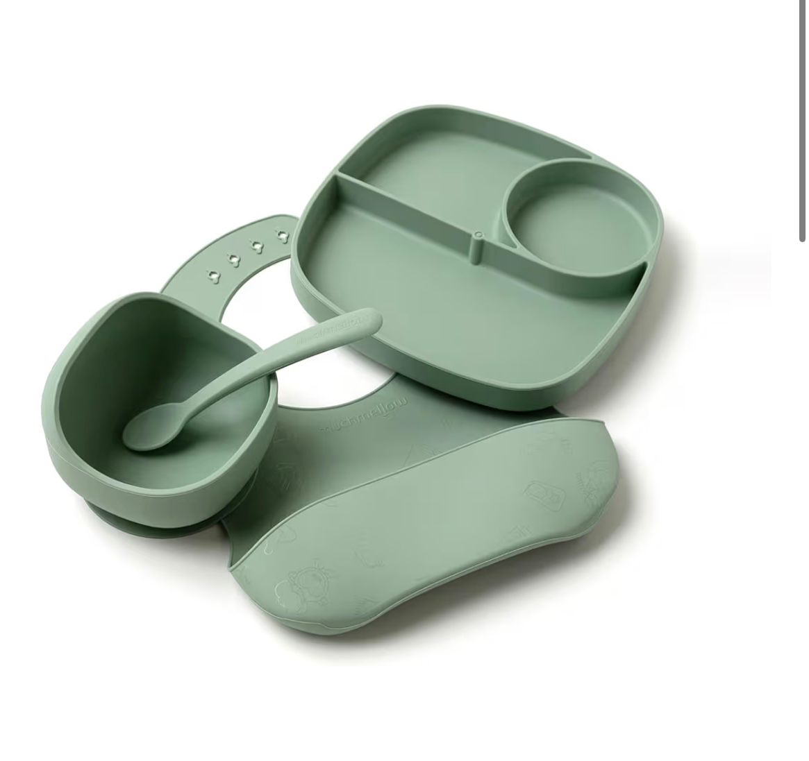 set pappa silicone alimentare con ventosa