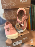 tennis in cotone con occhielli igor shoes rosa