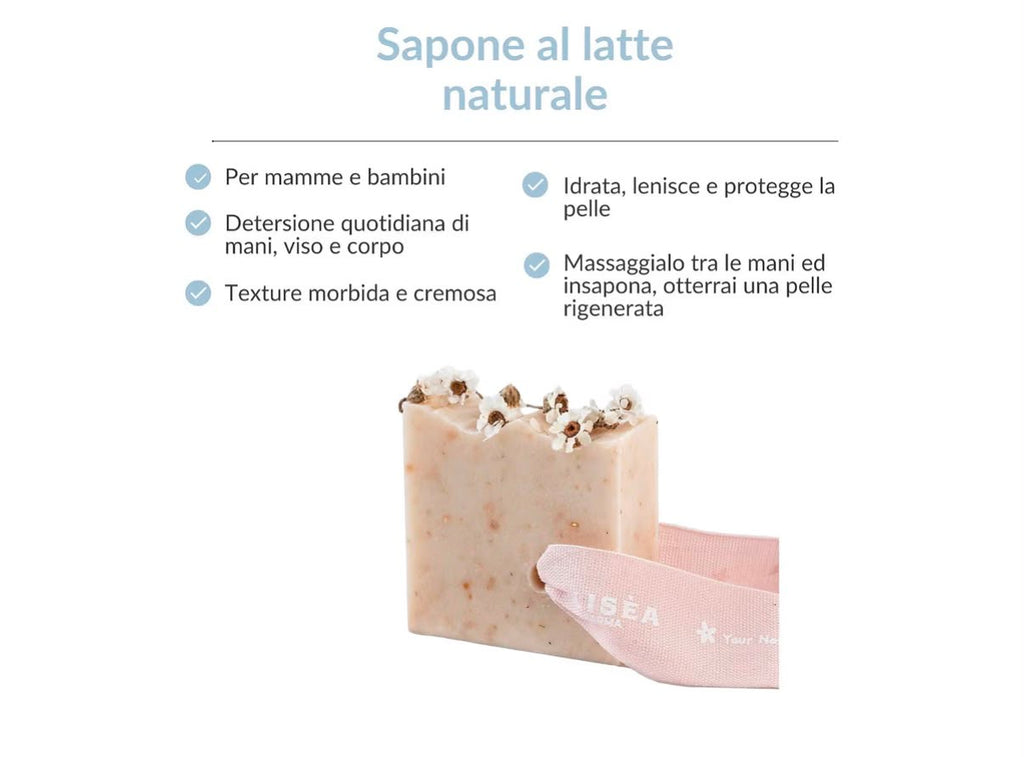 BIANCO LATTE ,SAPONE NATURALE AL LATTE D'ASINA