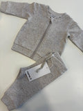 TUTA GRIGIA MELANGE IN COTONE CON ZIP