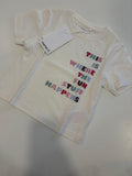 T SHIRT IN COTOME MM SCRITTA GLITTER