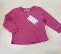 felpa in cotone garzato fucsia con glitter
