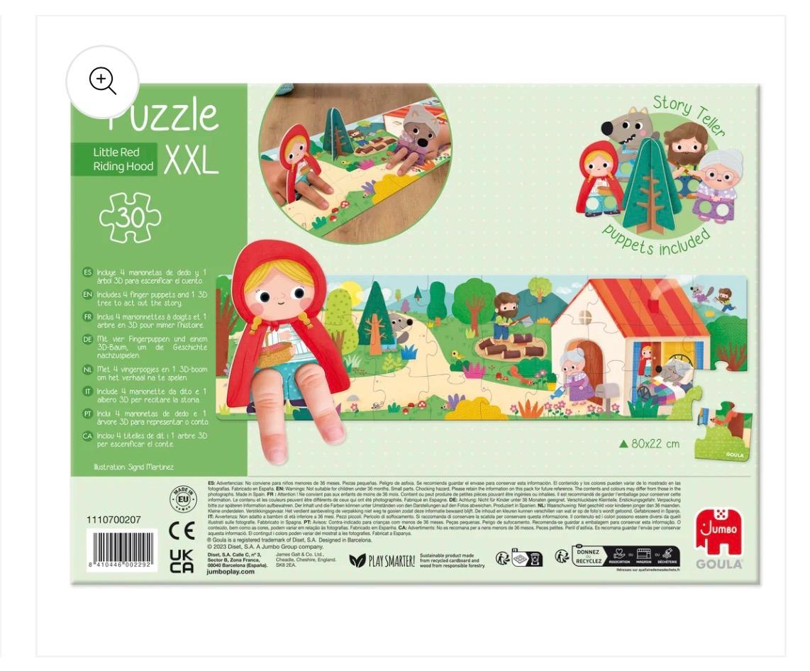 puzzle xxl Cappuccetto Rosso goula