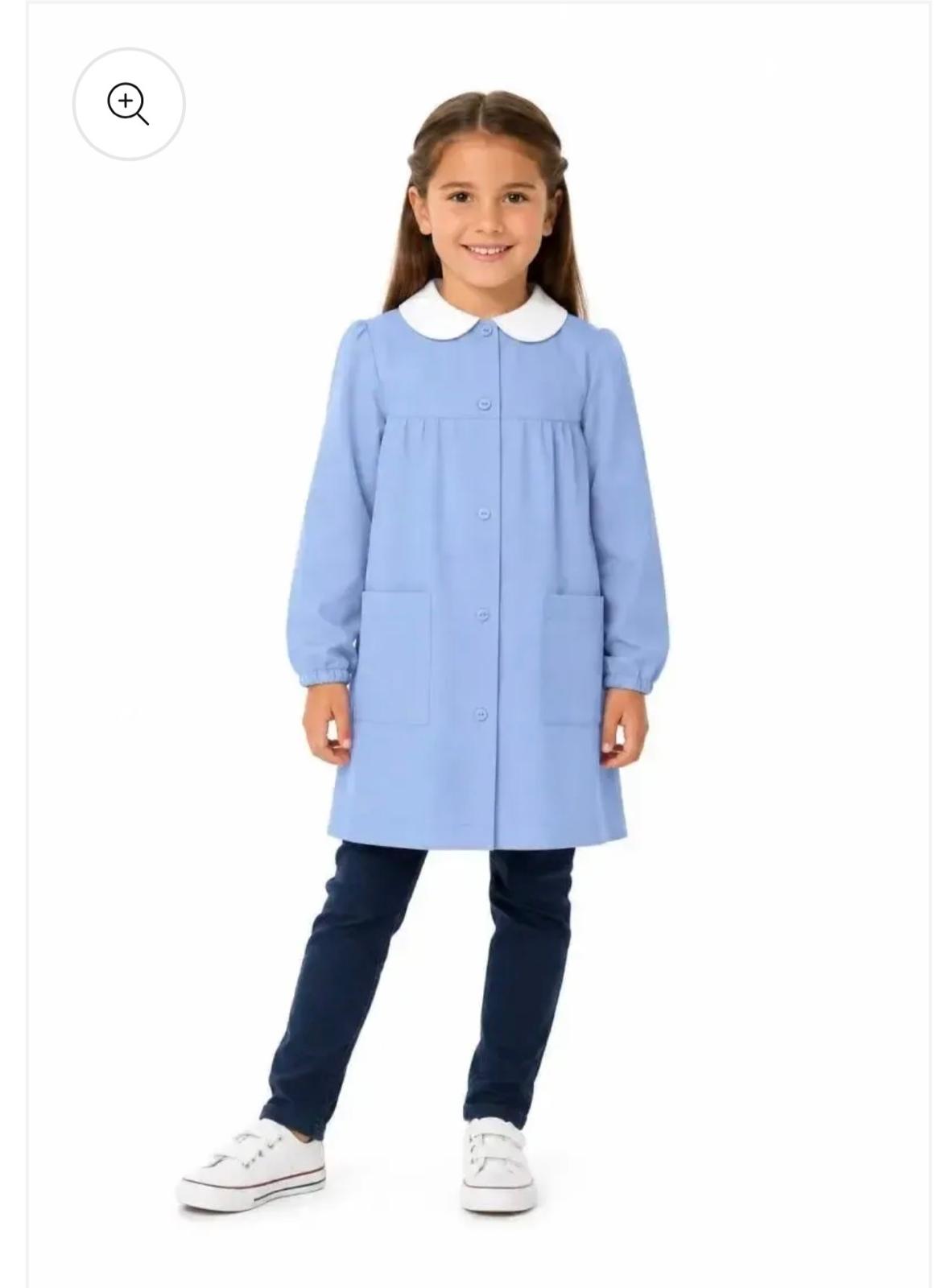 grembiule scuola elementare azzurro femmina bottoni