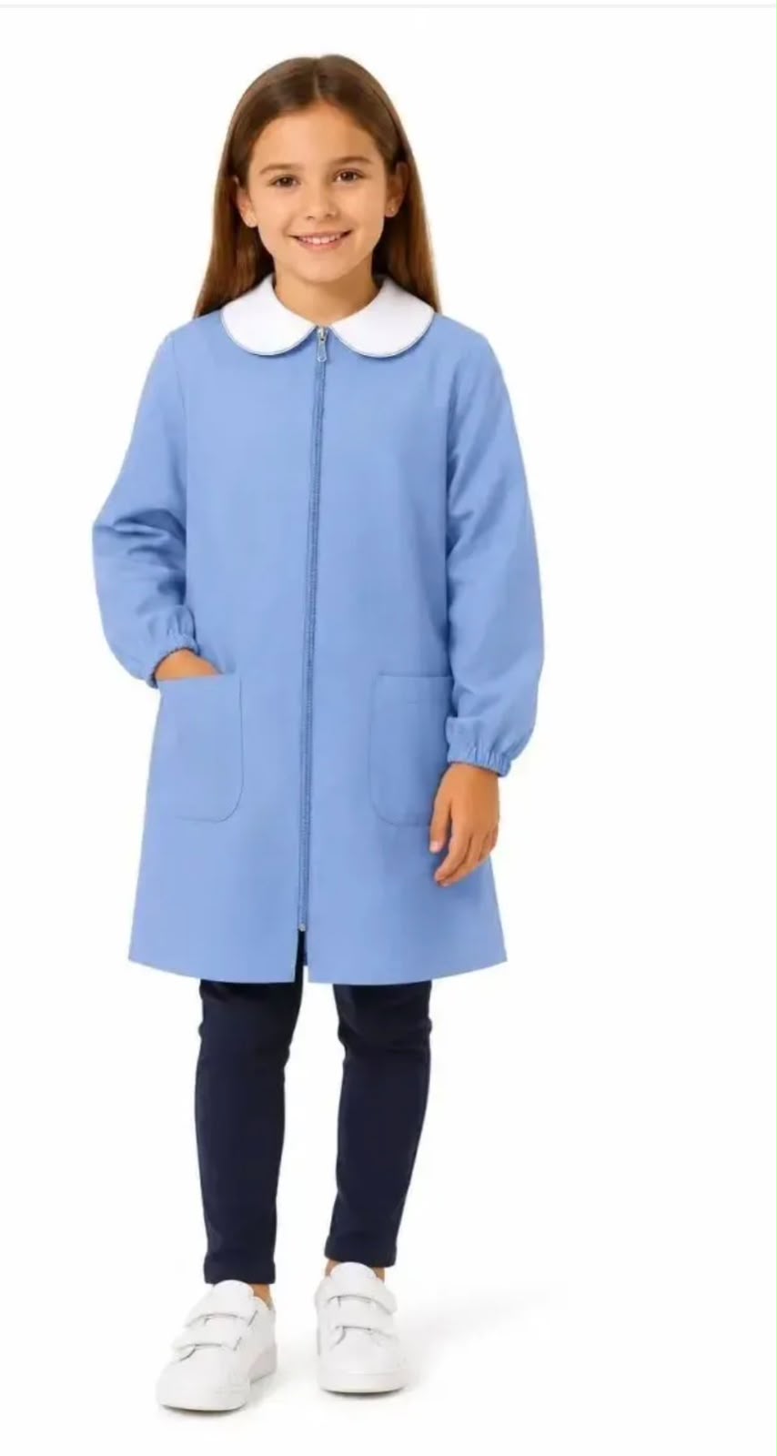 GREMBIULE AZZURRO FEMMINA CERNIERA SIGGI
