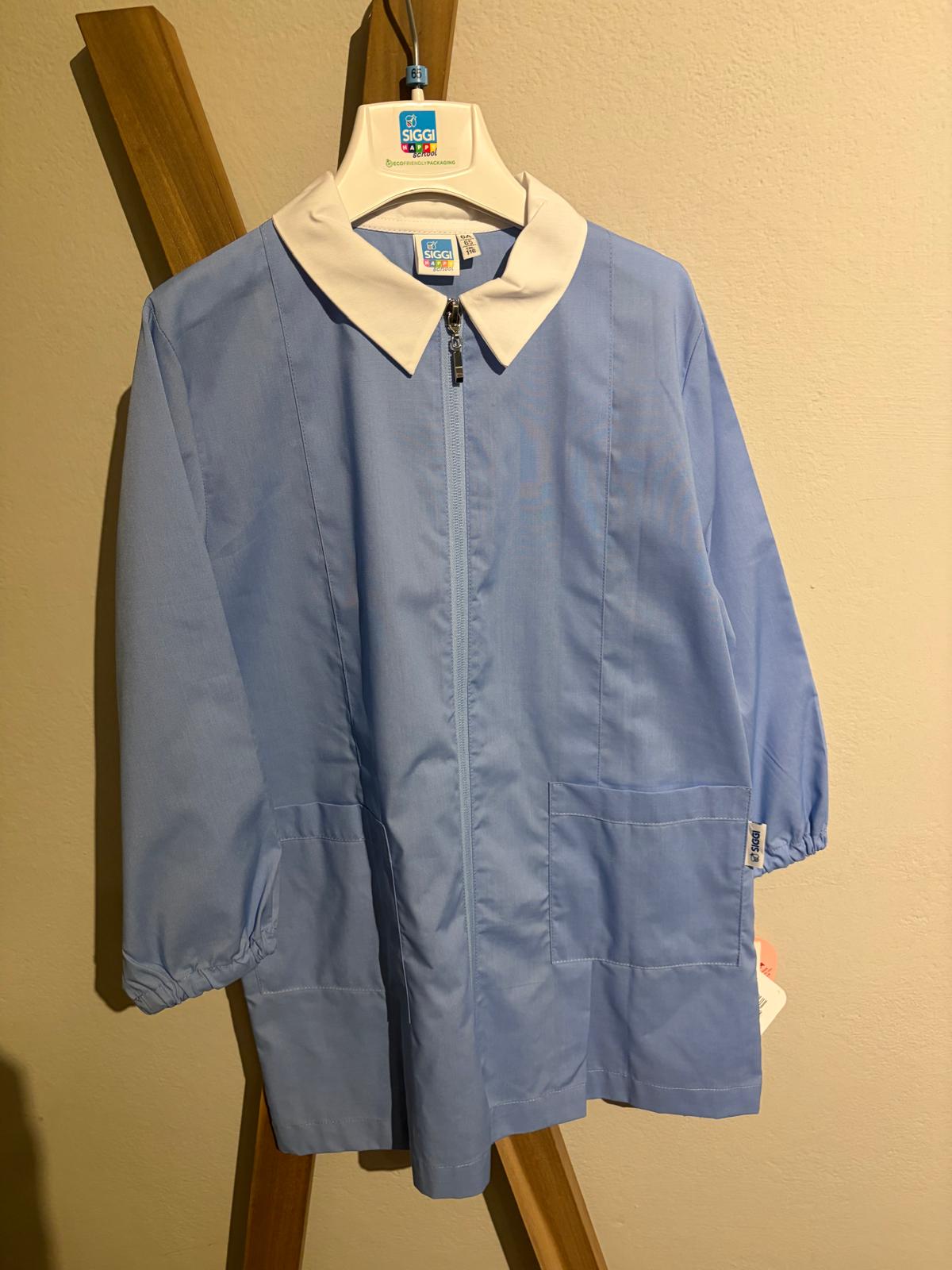 GREMBIULE AZZURRO MASCHIO CERNIERA SIGGI