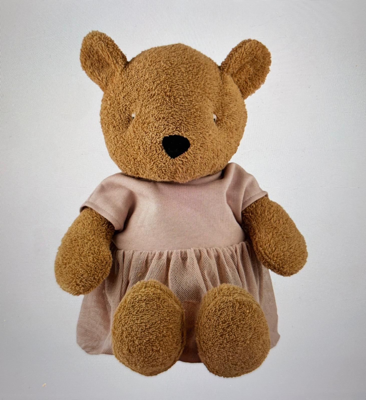 teddy con abito tutu' cipria , wooly Organic