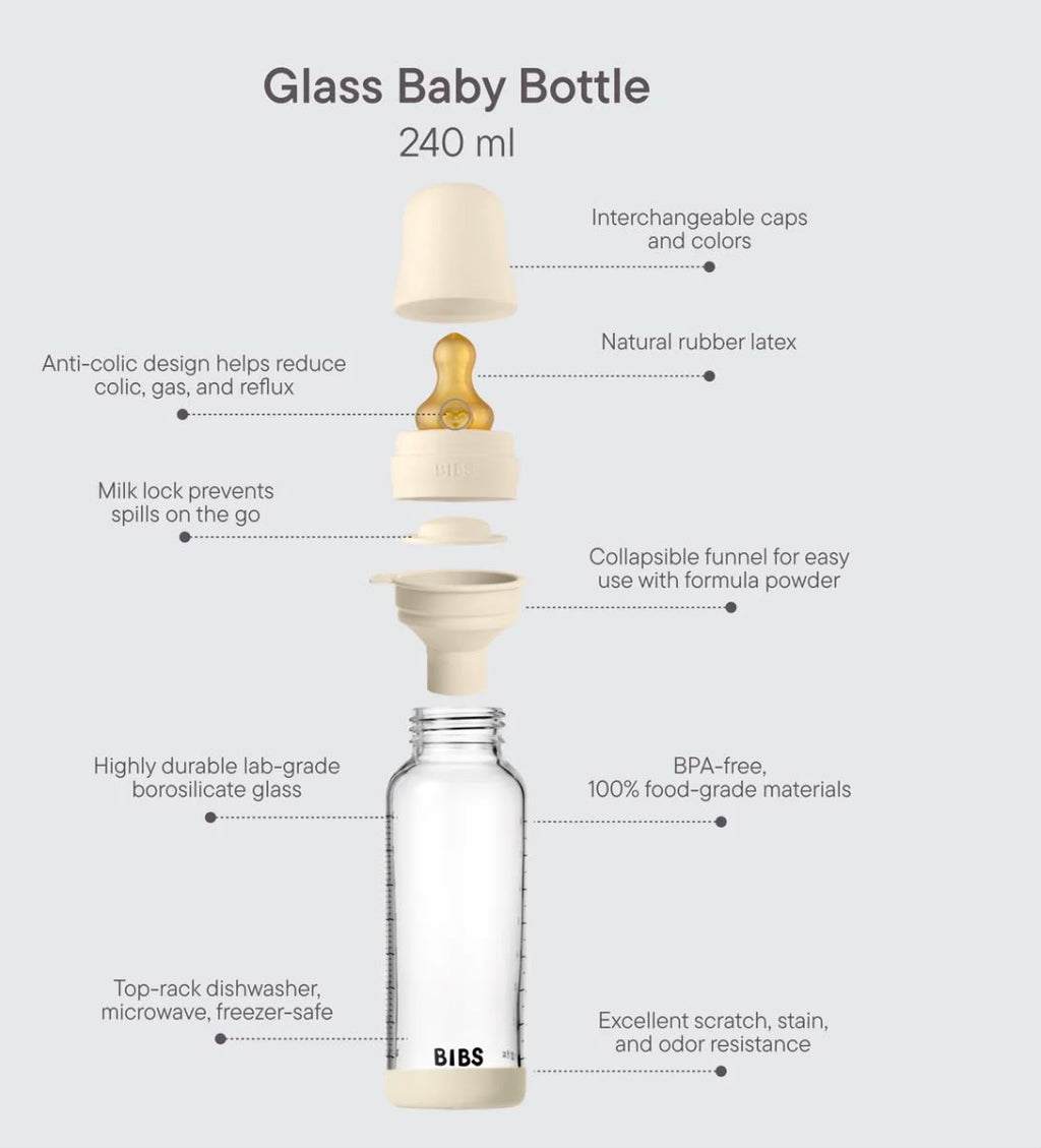 biberon anticolica in vetro bibs 240 ml