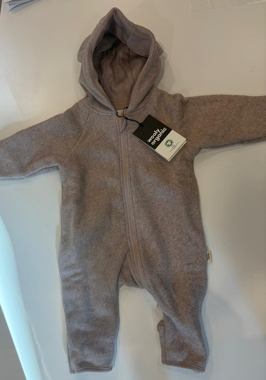 tutina con cappuccio wooly organic
