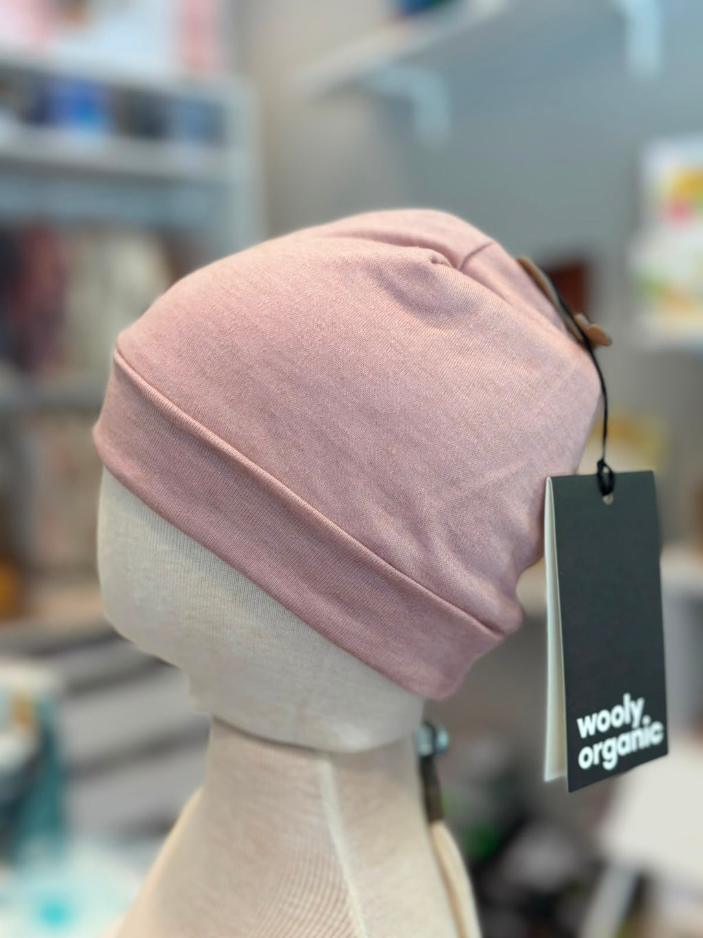 berretto wooly organic rosa o blu
