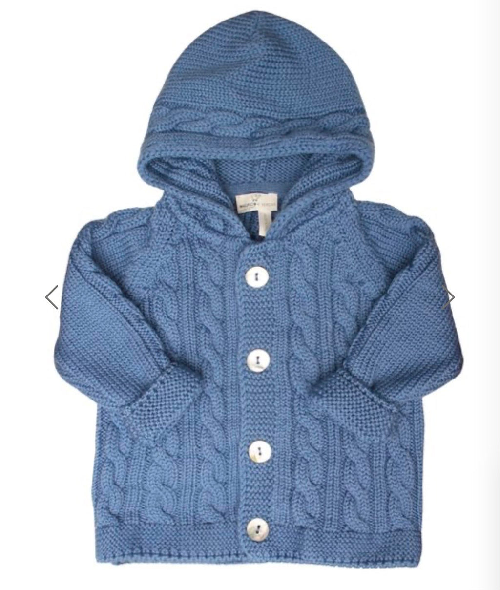 CARDIGAN CON CAPPUCCIO LANA MERINO MAGLIFICIO DI VERONA