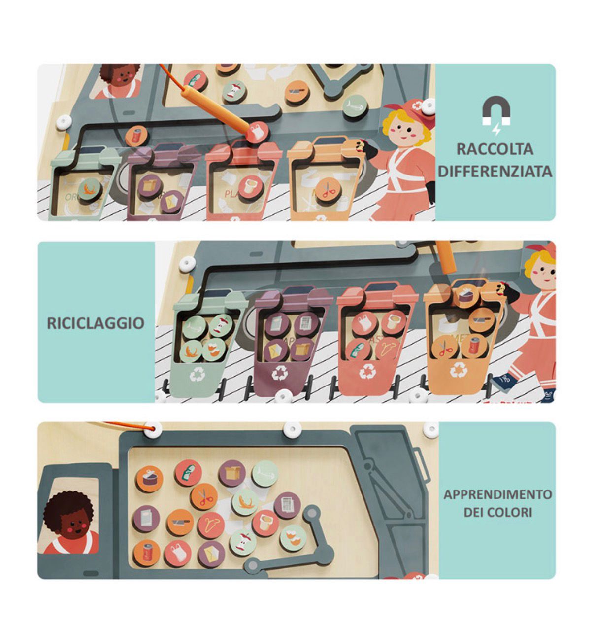 gioco educativo raccolta differenziata 36+ topbright