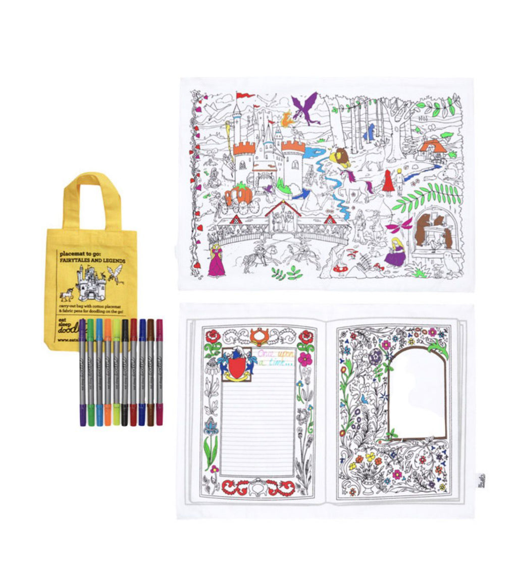tovaglietta 47x33 cm con 10 pennarelli eatsleepdoddle