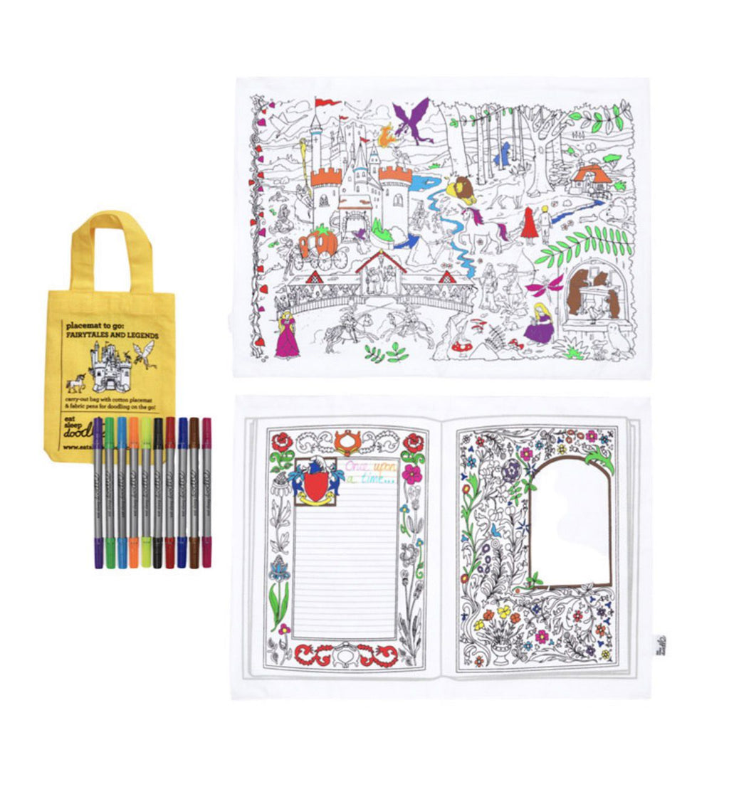 tovaglietta 47x33 cm con 10 pennarelli eatsleepdoddle
