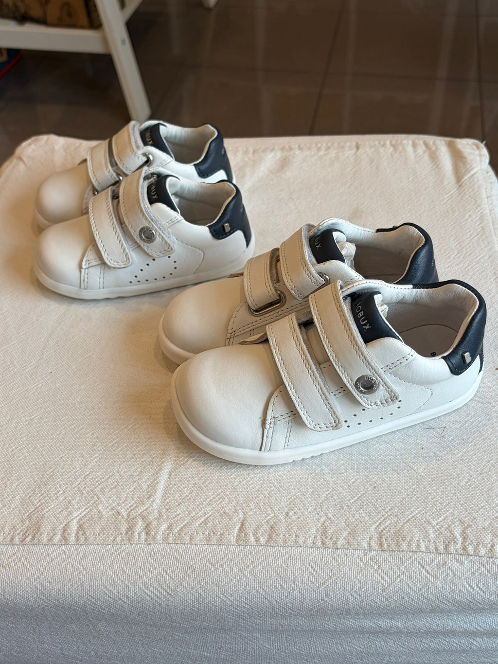 bobux Mavericks-bq white-navy