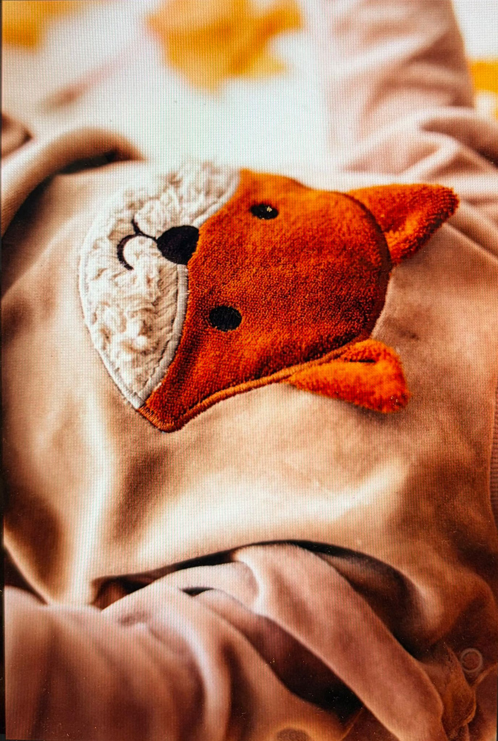 completo volpe nocciola ciniglia di cotone gots wooly organic