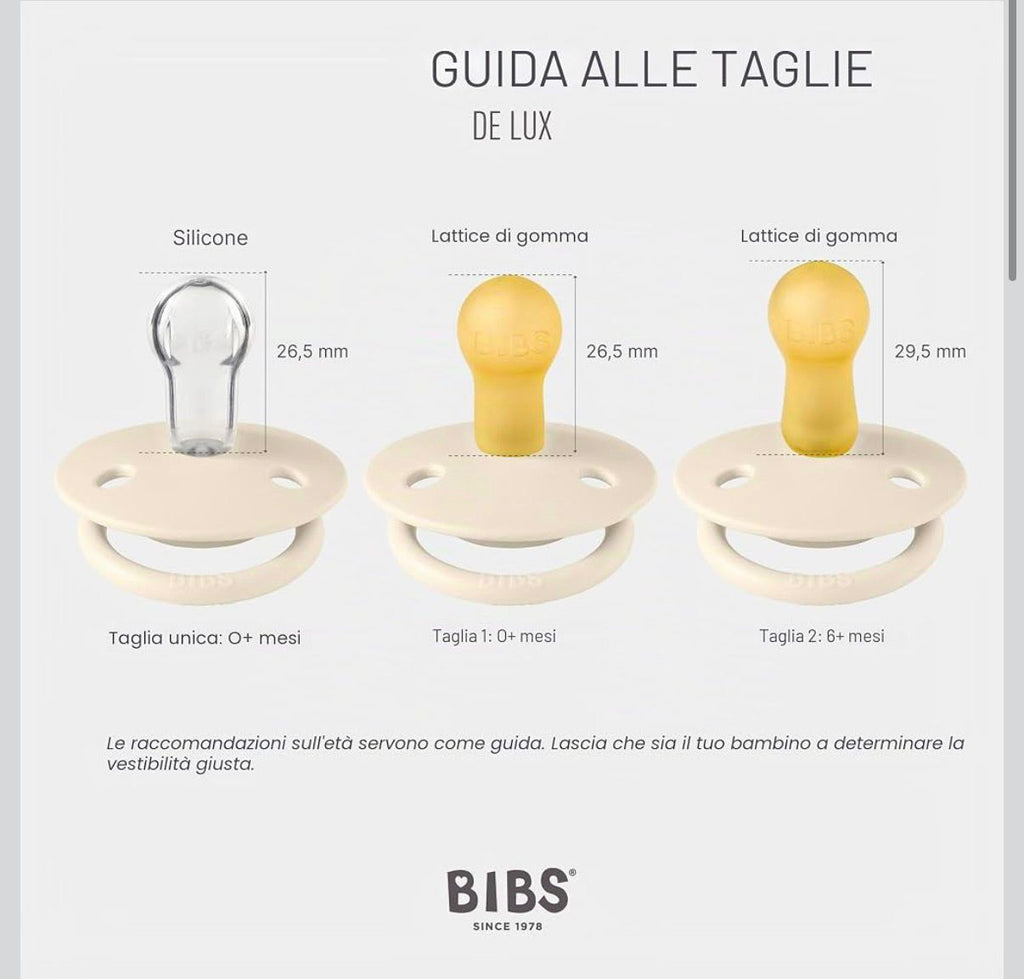 BIBS set 2 pezzi ciucci de lux in silicone rosa