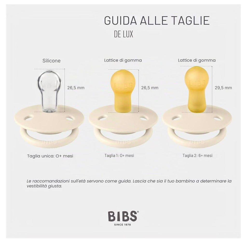 BIBS set 2 pezzi ciucci in silicone de lux verde