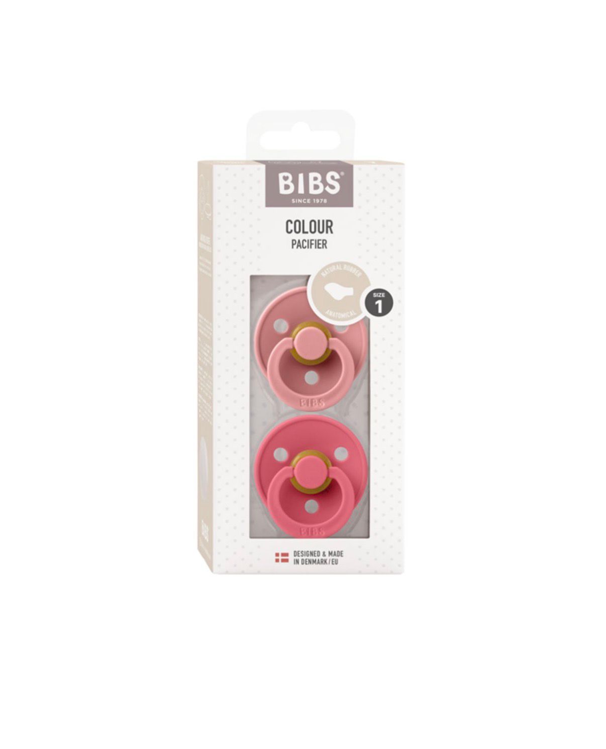 BIBS se 2 ciucci colour anatomical in lattice taglia 0/6 mesi