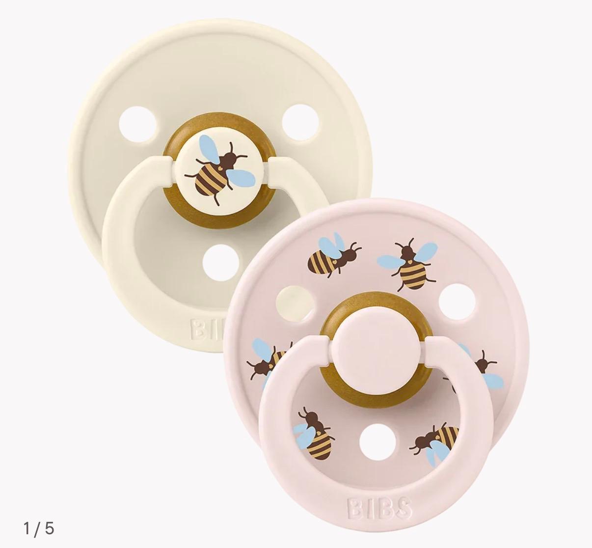 BIBS set 2 pezzi ciucci colour studio api e coccinelle