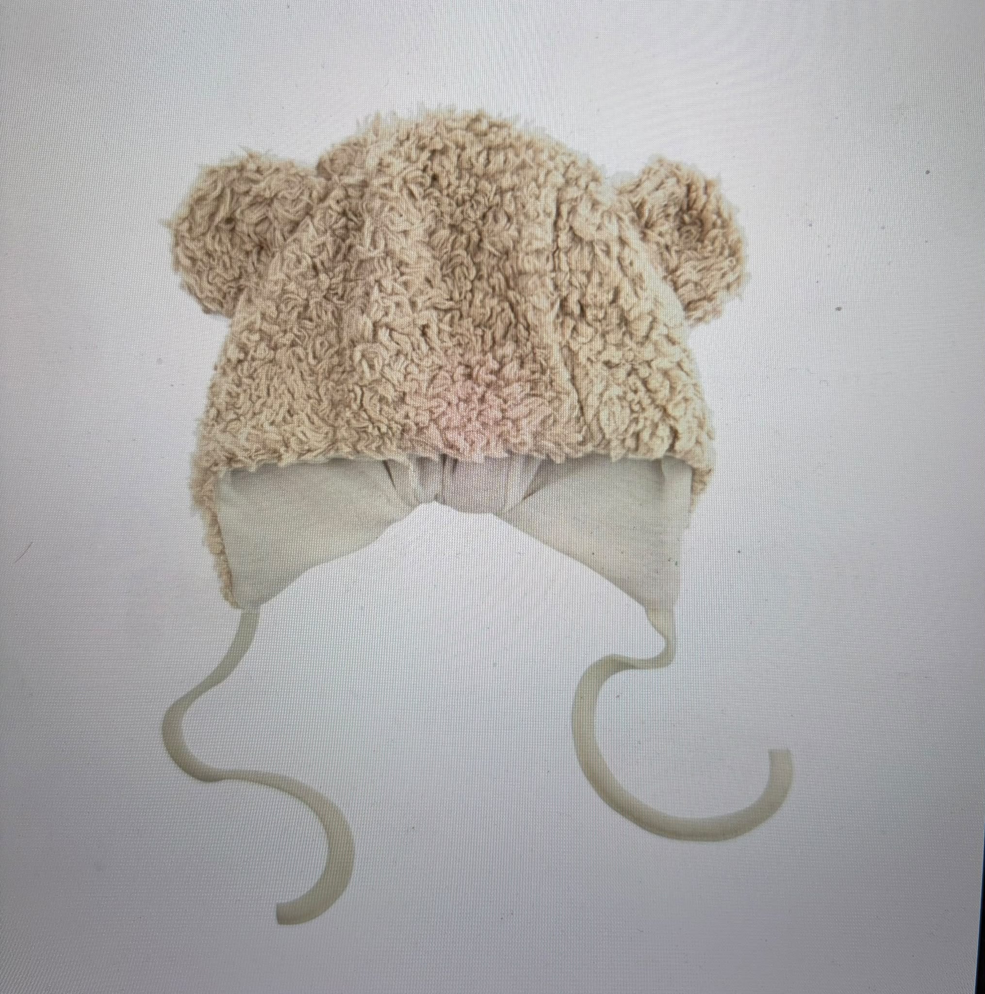 berretto orecchie in teddy wooly organics