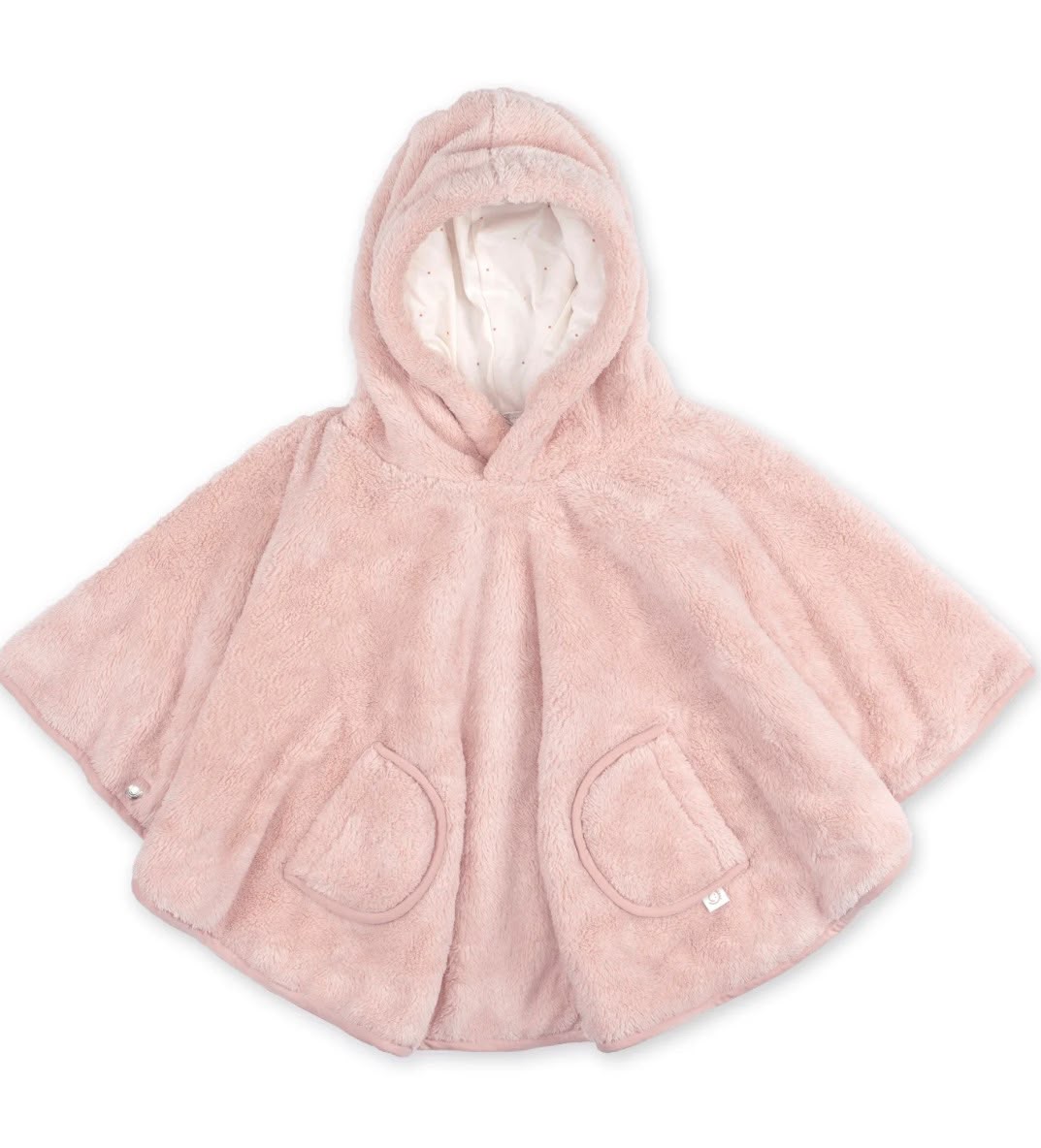 poncho 9/36 mesi teddy bemini rosa