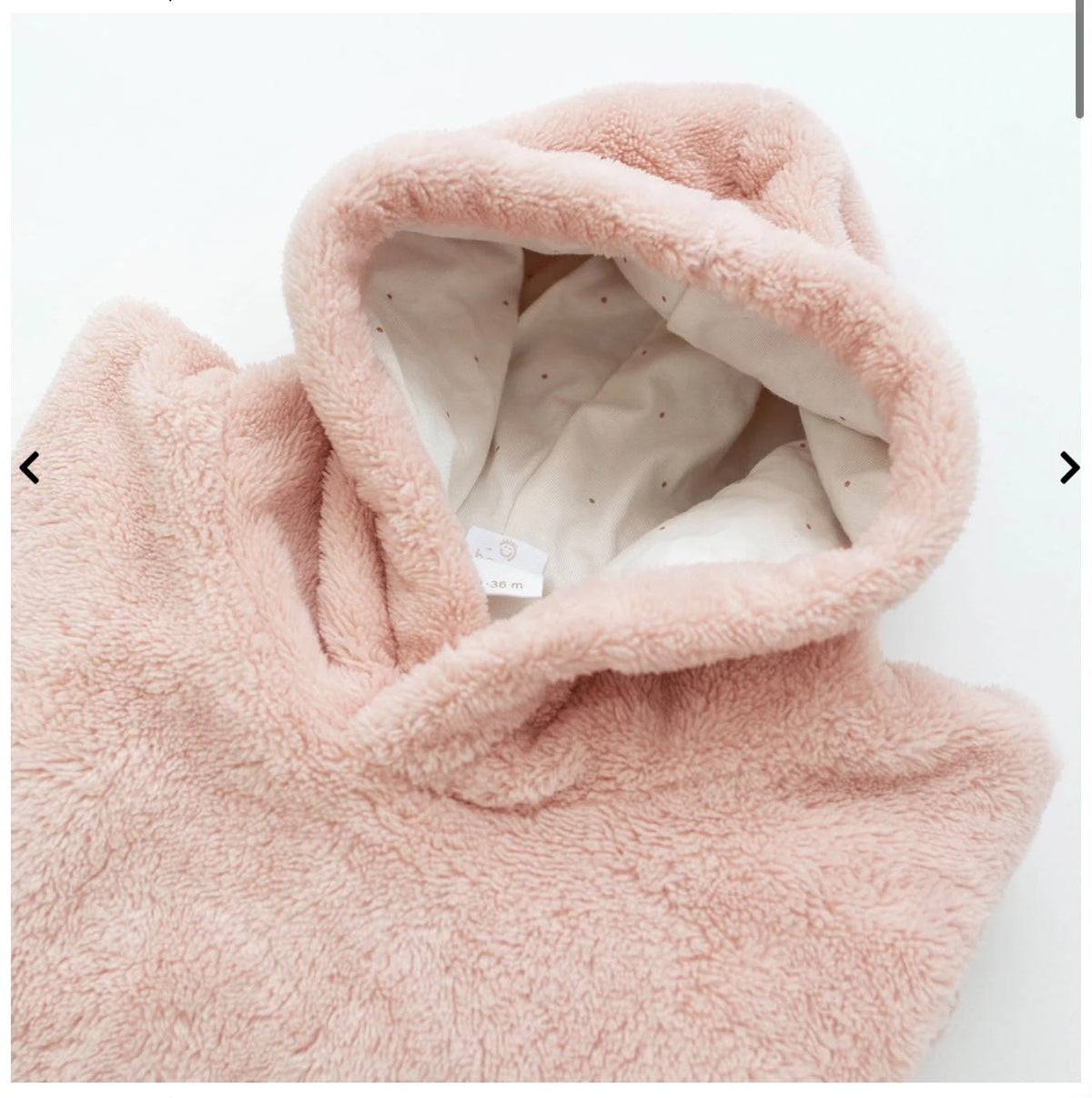 poncho 9/36 mesi teddy bemini rosa