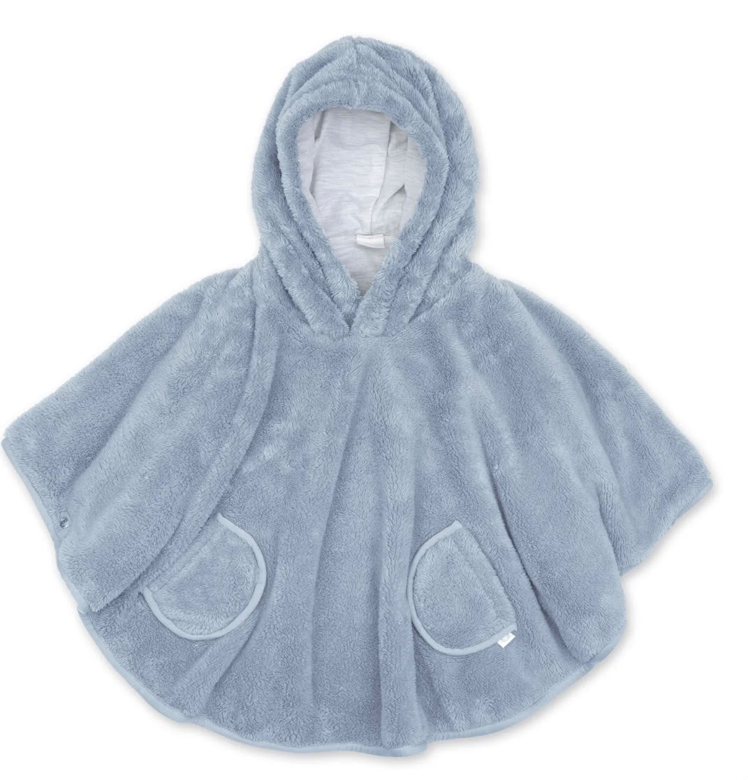 poncho 9/36 mesi teddy bemini azzurro