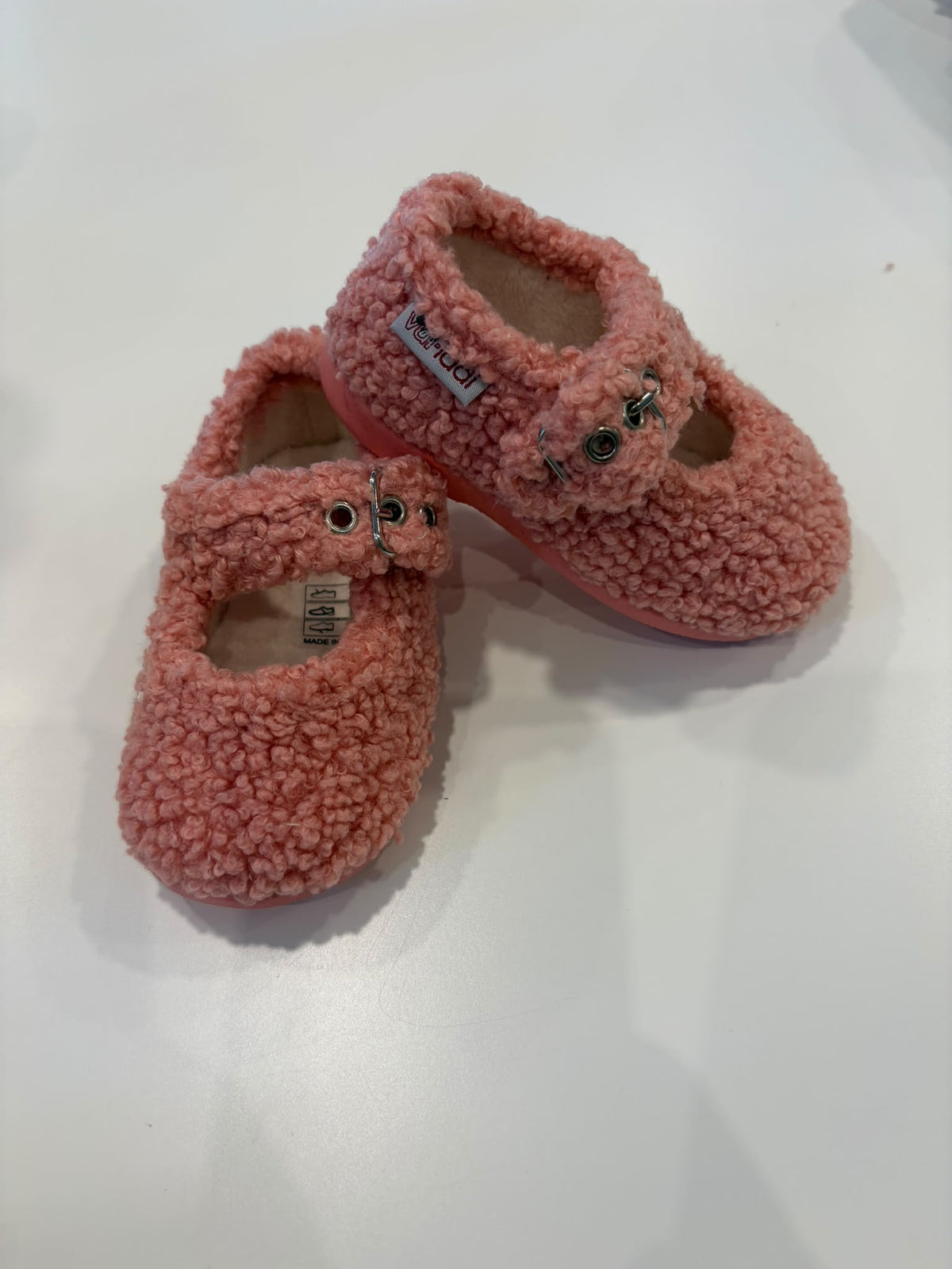 ballerina con laccetto regolabile in teddy rosa vulladi