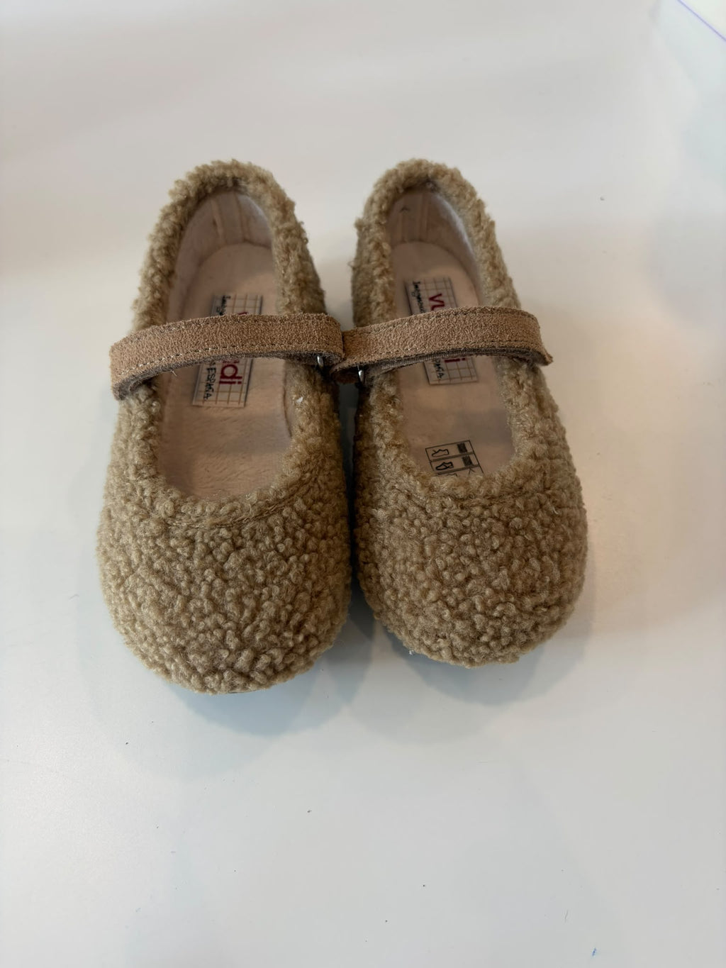 ballerina in teddy cammello con laccetto regolabile vulladi
