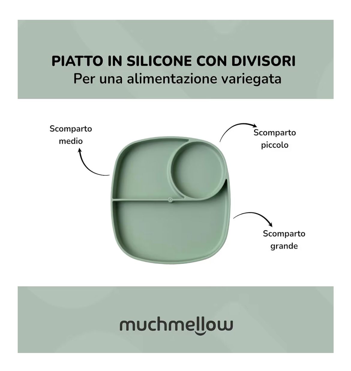 set pappa silicone alimentare con ventosa