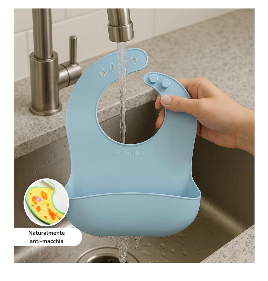 set pappa silicone alimentare con ventosa