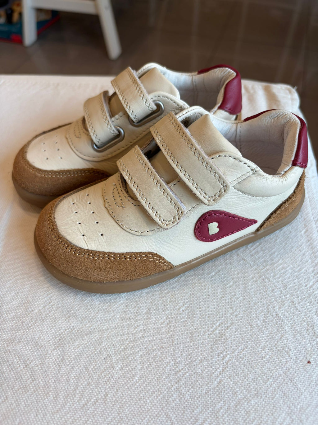 bobux champ-bq chalk-caramel-tibetan red