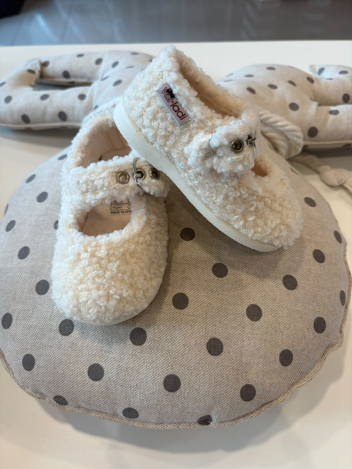 ballerina in teddy latte con laccetto regolabile vulladi