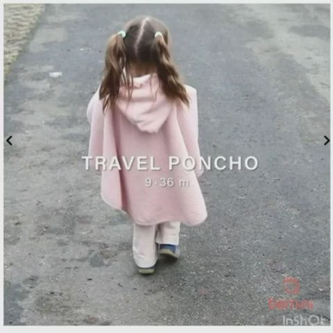 poncho 9/36 mesi teddy bemini azzurro